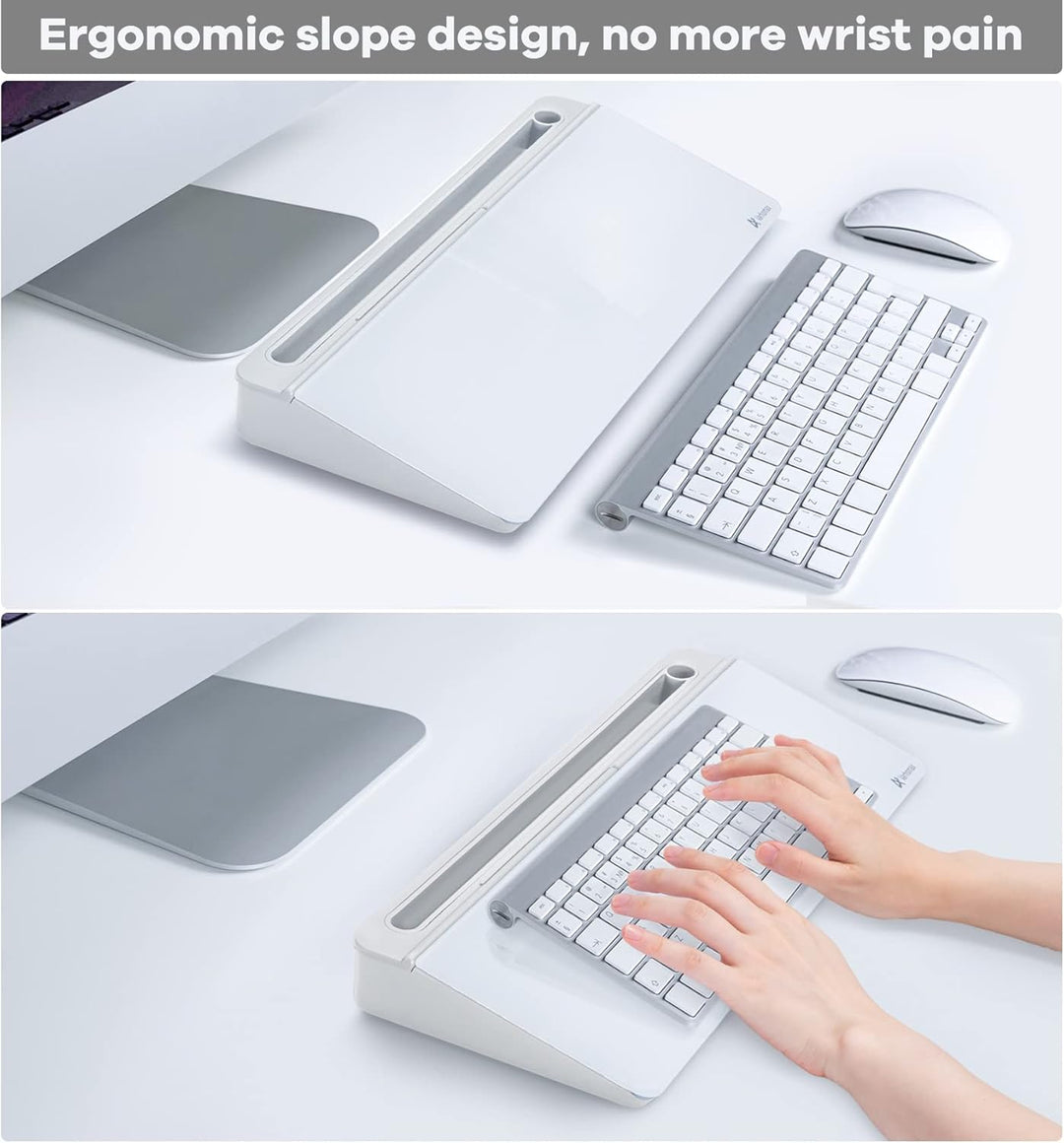 Varhomax Schreibtisch Organizer, Desktop Whiteboard Glas Weiss Mit Aufbewahrung Abwischbar, To Do Li