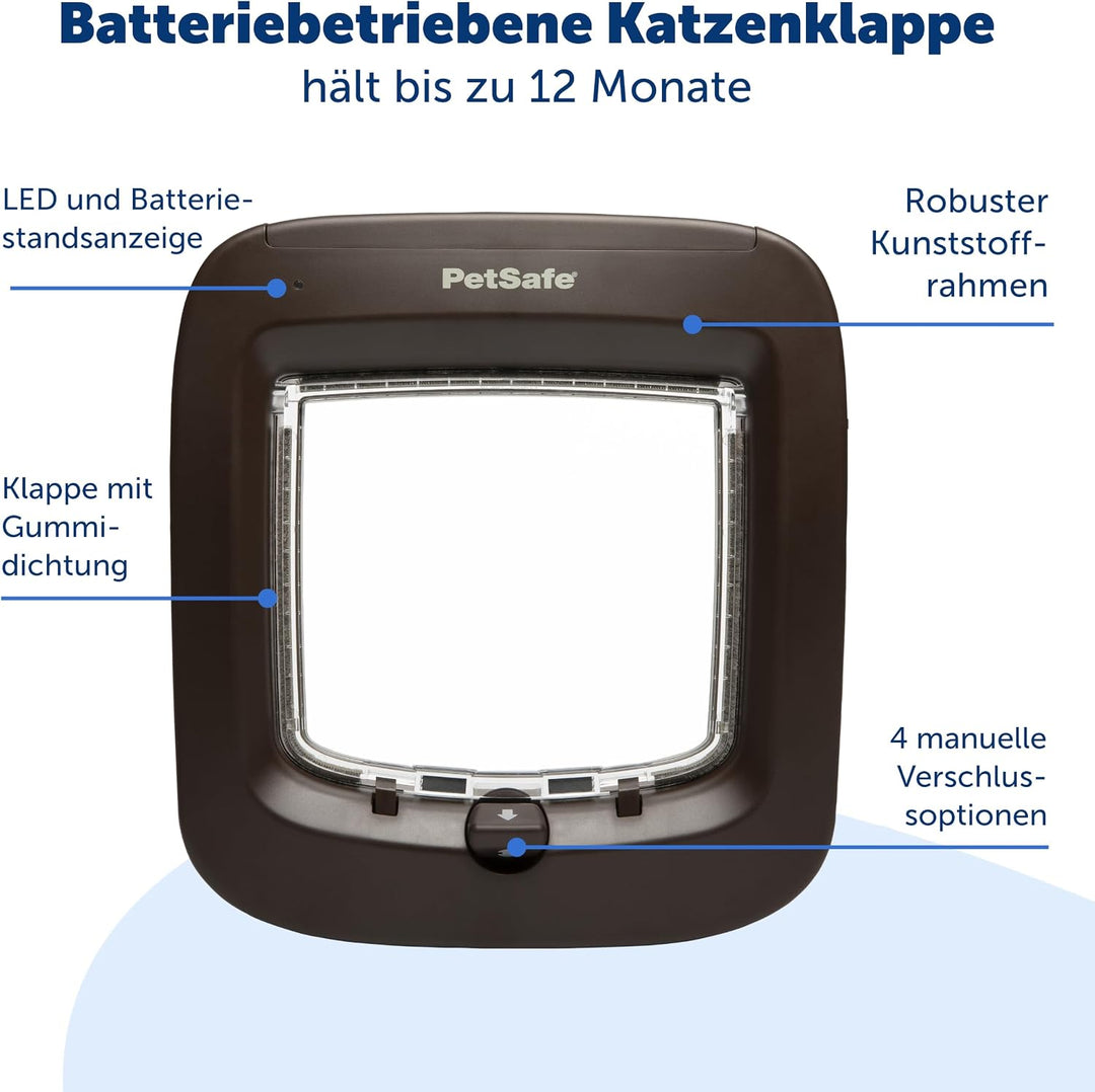 PetSafe Mikrochip-aktivierte Katzenklappe, exklusiver Einstieg, einfache Installation, manuelle 4-We
