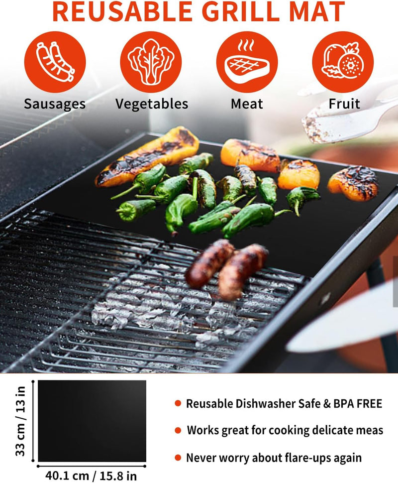 28 Stücke Edelstahl Grillzubehör Set, BBQ Grillbesteck Koffer, Grill Geschenke für männer, Grillbest