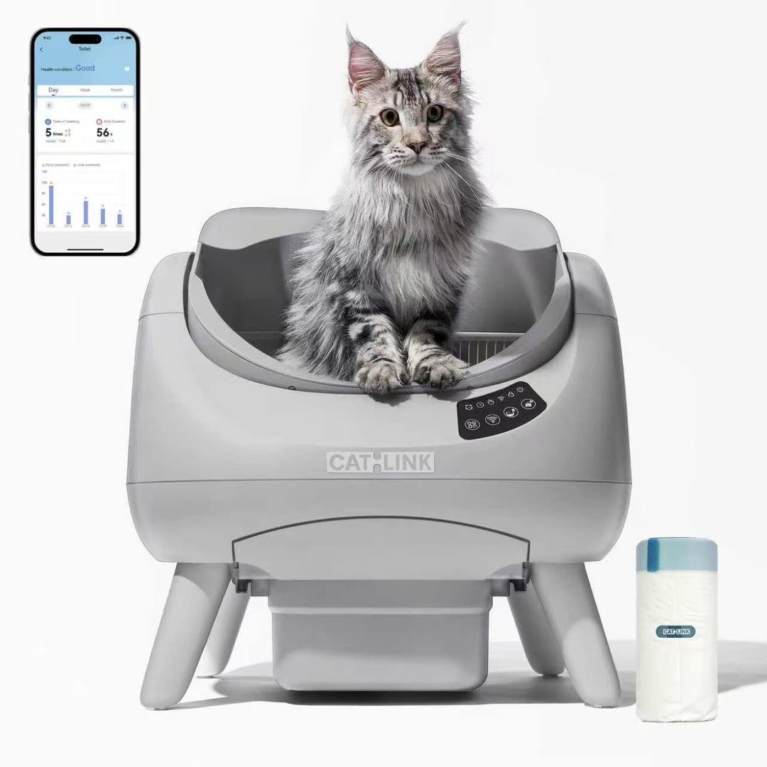 CATLINK Katzenklo selbstreinigend – Selbstreinigende Katzentoilette ohne Mehrkatzen-Erkennung, mit o