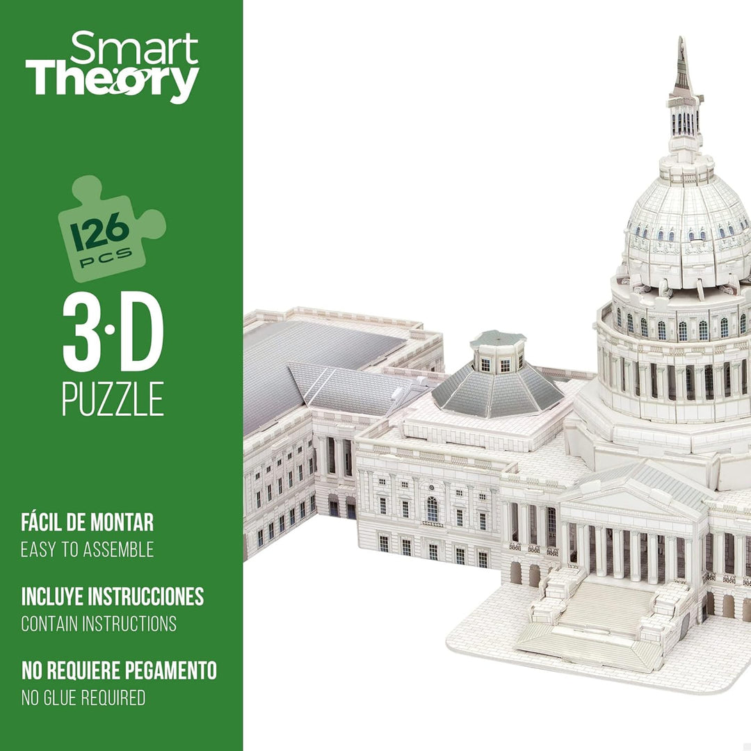 Colorbaby 49660-3D-Puzzle Capitol/Baumodell für Erwachsene und Kinder/inkl. 126 Teile/Familienspass