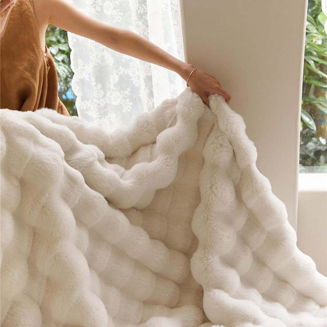 Kuscheldecke Flauschig - Weiche Plüsch Kuscheldecke, Fuzzy Kuschelig Flauschige Decke, Dicke 1200GSM