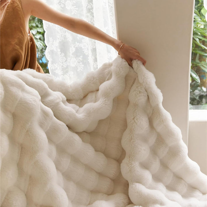 Kuscheldecke Flauschig - Weiche Plüsch Kuscheldecke, Fuzzy Kuschelig Flauschige Decke, Dicke 1200GSM