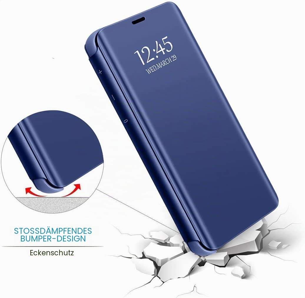 für Samsung S20 FE Hülle Clear View Spiegel Handyhülle für Samsung Galaxy S20 FE Flip Case Handytasc