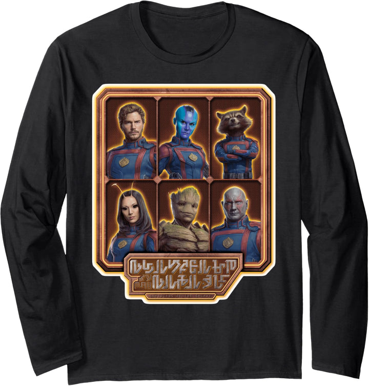 Marvel Guardians of the Galaxy Volume 3 Team Alien Logo Langarmshirt