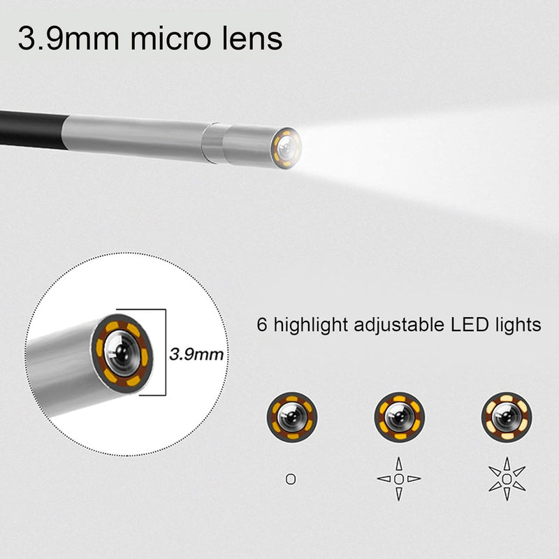 F240 3,9 mm Inspektionsendoskop Drahtloses Endoskop WiFi Inspektionskamera 1080P WiFi Industrieendos