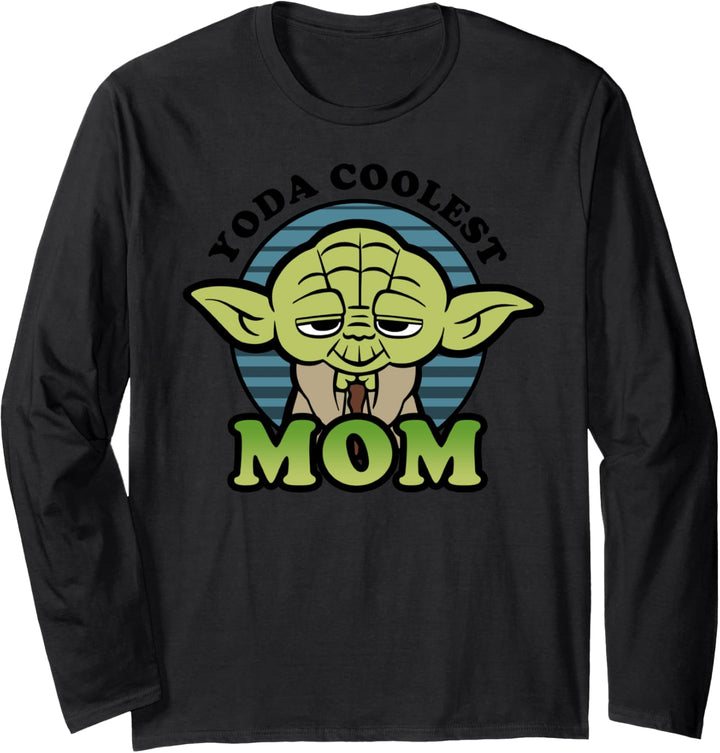 Star Wars Yoda Coolest Mom Cartoon Langarmshirt