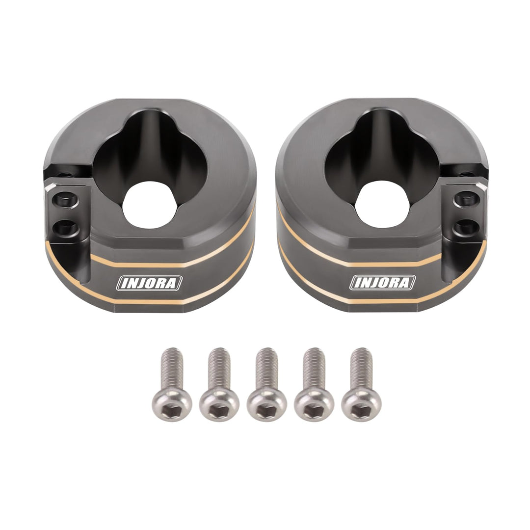 INJORA Messing Hinterachs-Gegengewichte 14g/Stück Upgrade-Teil für TRX4M 1/18 RC Crawler, Grau, Grau