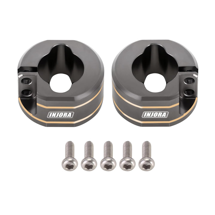 INJORA Messing Hinterachs-Gegengewichte 14g/Stück Upgrade-Teil für TRX4M 1/18 RC Crawler, Grau, Grau