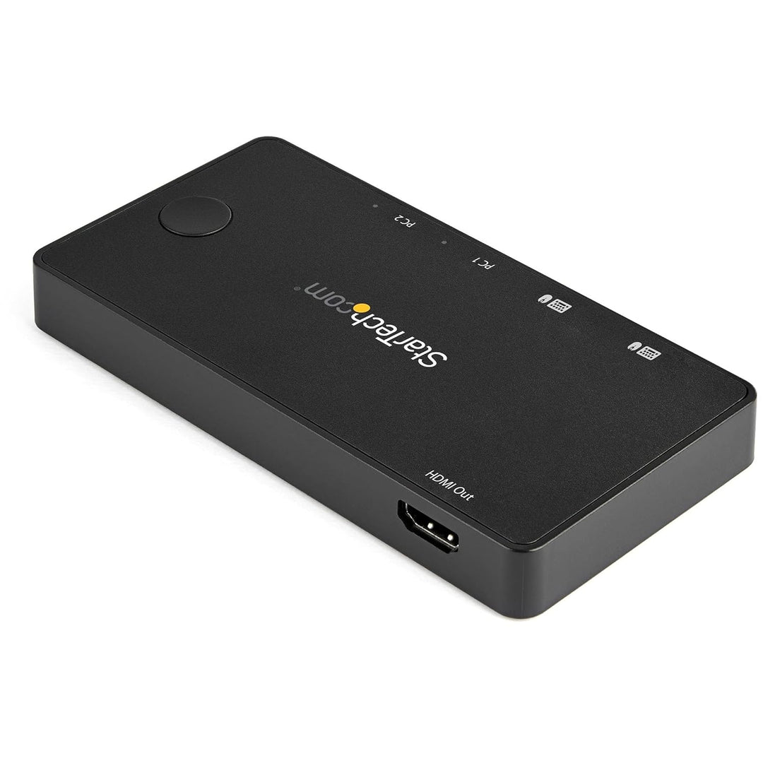 StarTech.com 2-Port USB-C KVM Switch (4K 60Hz HDMI, 3840x2160, Kompakter Dual-Port UHD Mini KVM Swit
