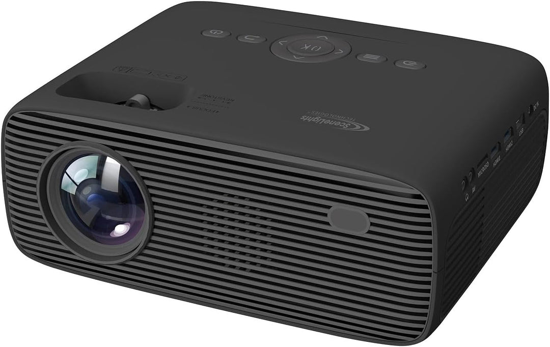 WiFi Beamer: LED-Full-HD-Beamer, Native 1080p, 250 ANSI-Lumen, mit WLAN-HDMI-Stick (LED Full HD WiFi
