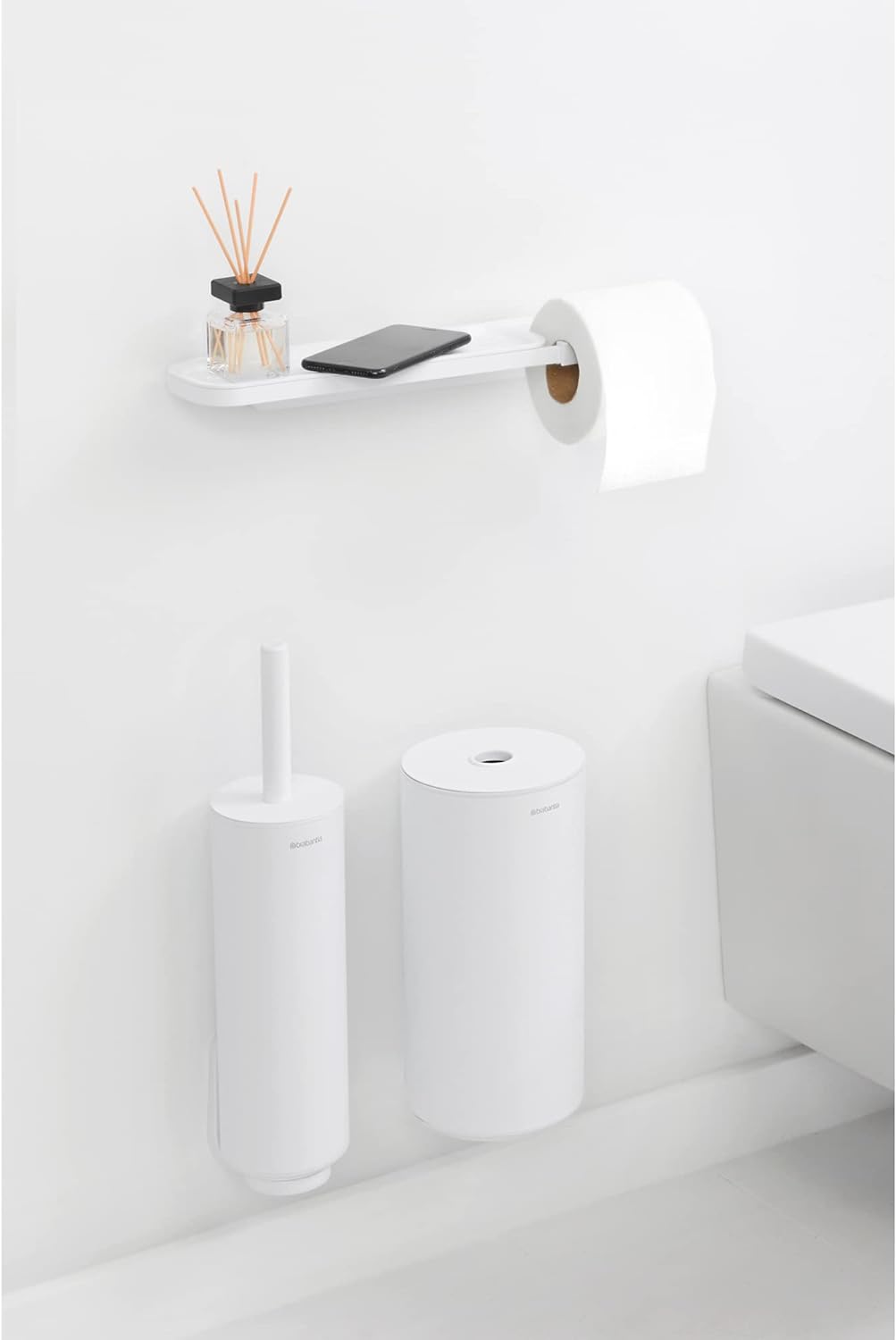 Brabantia - Mindset Toilettenpapierhalter mit Ablage - Für alle Gängigen Rollengrössen - Korrosionsb
