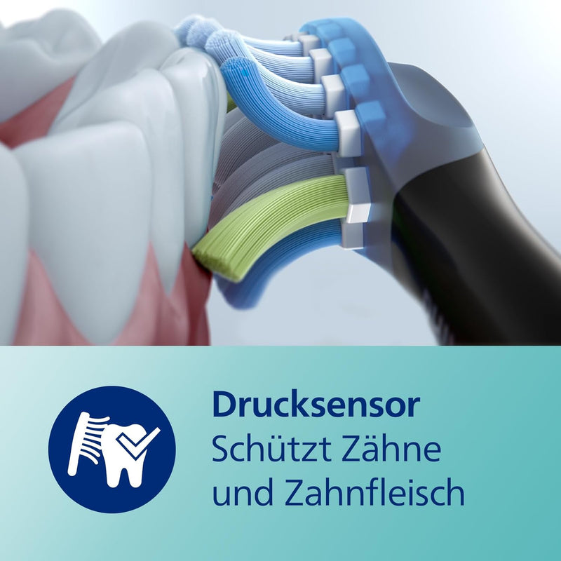 Philips Sonicare DiamondClean 9000 elektrische Zahnbürste, Doppelpack, Schallzahnbürste mit App, Dru