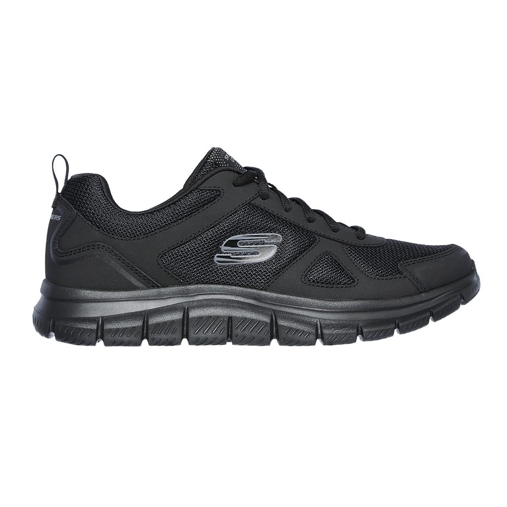 Skechers Herren Sneaker Sportschuhe 39 EU Black Leather Mesh Pu Red Trim, 39 EU Black Leather Mesh P