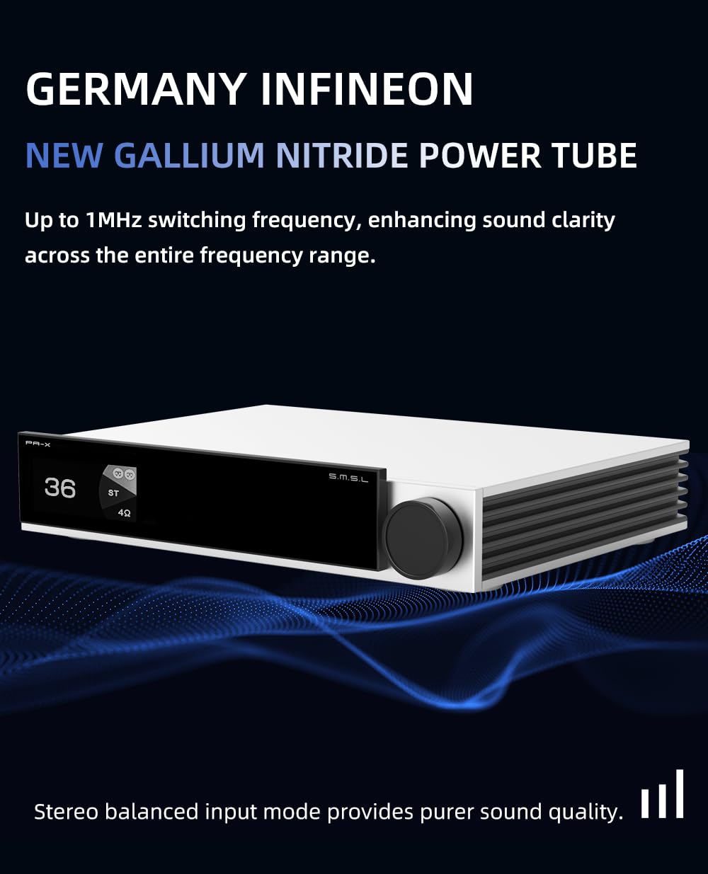 S.M.S.L PA-X High-End Pure AMP MONO Verstärker 4Ω 8Ω symmetrische XLR/RCA Mehrfacheingangsschnittste