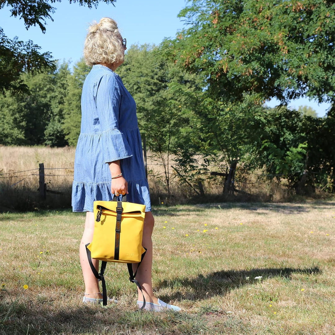 Christian Wippermann Kleiner Damen RollTop Laptop Rucksack Plane Tagesrucksack Rollrucksack Daypack