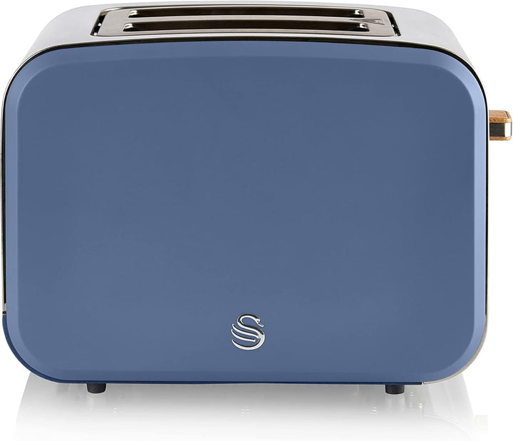 Swan Nordic Breitschlitz-Toaster für 2 Scheiben, 3 Funktionen, 6 Bräunungsstufen, modernes Design, E