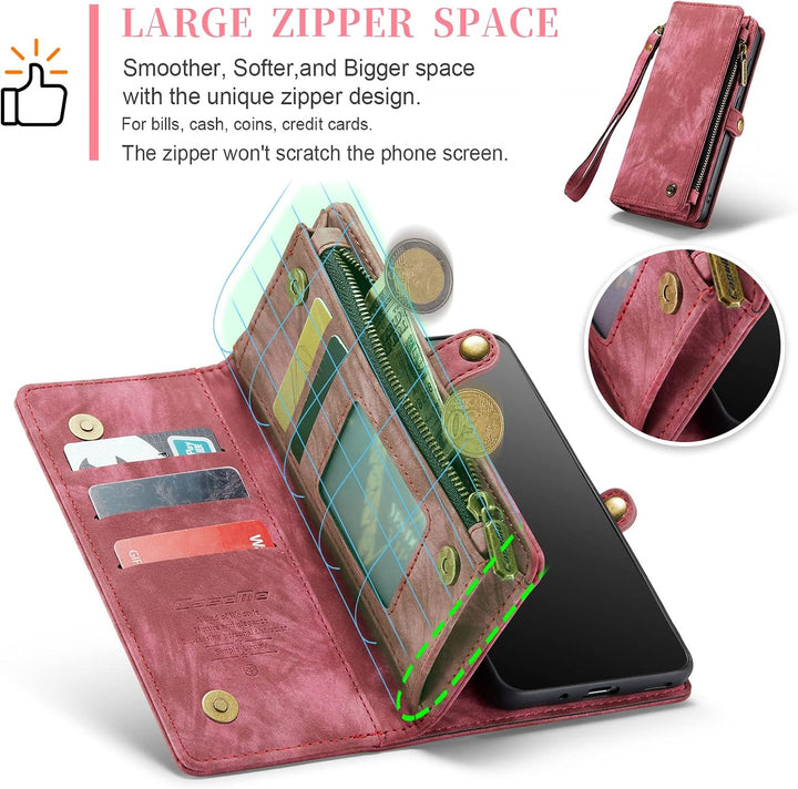UFinetech 2-in-1 Samsung Galaxy S20 Ultra Hülle Tasche Leder TPU Abnehmbar Handy Flip Magnetisch Kar