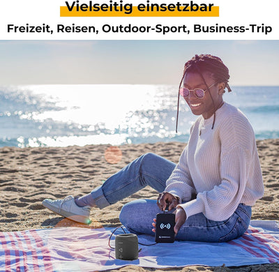 Sunnybag POWERPACK | Externer Akku mit 10.000mAh | Perfekt zum Aufladen mit erneuerbarer Solarenergi