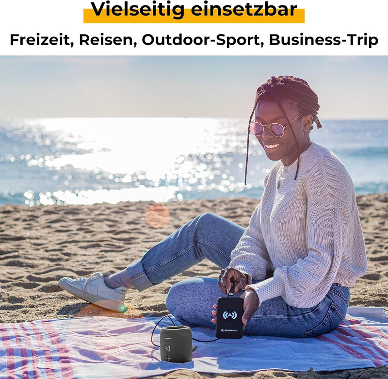 Sunnybag POWERPACK | Externer Akku mit 10.000mAh | Perfekt zum Aufladen mit erneuerbarer Solarenergi