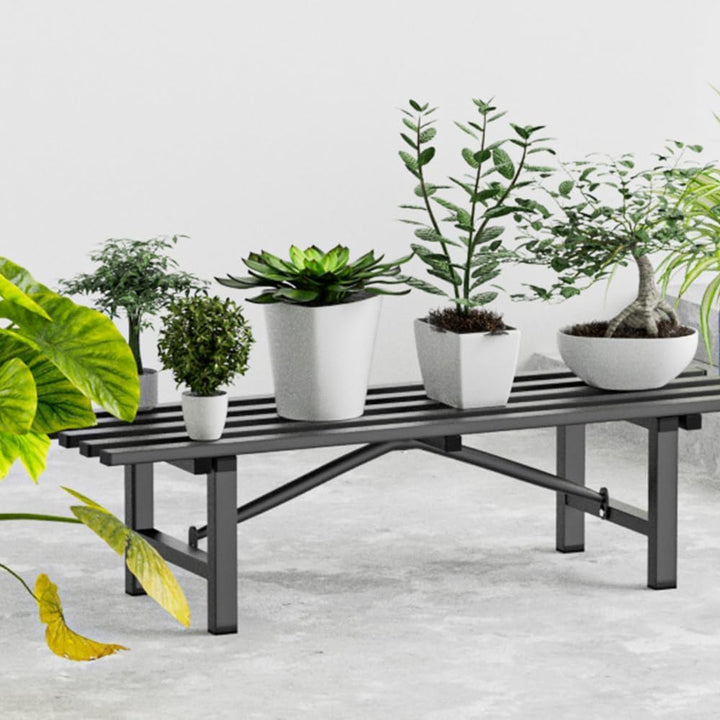 DHYGOTFUR Pflanzenständer Blumenständer Draussen& Innen Aluminium, Blumenbank Pflanzen Blumenregal f