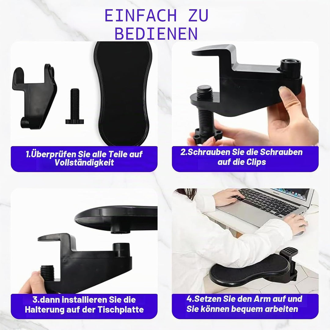 Computer-Armlehnenpolster, Verstellbare Schwarze Computer-Handhalterung, Handgelenkstütze für Comput