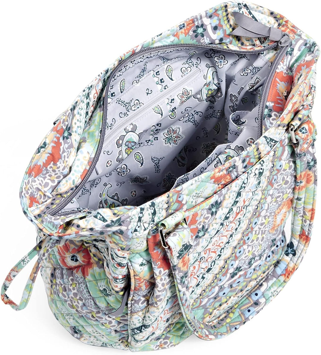 Vera Bradley Signature Damen Handtasche, Baumwolle, Glenna Citrus Paisley – Recycelte Baumwolle, Cit