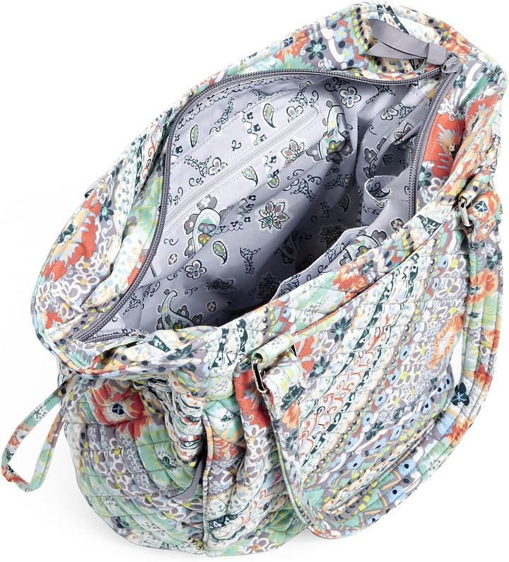Vera Bradley Signature Damen Handtasche, Baumwolle, Glenna Citrus Paisley – Recycelte Baumwolle, Cit