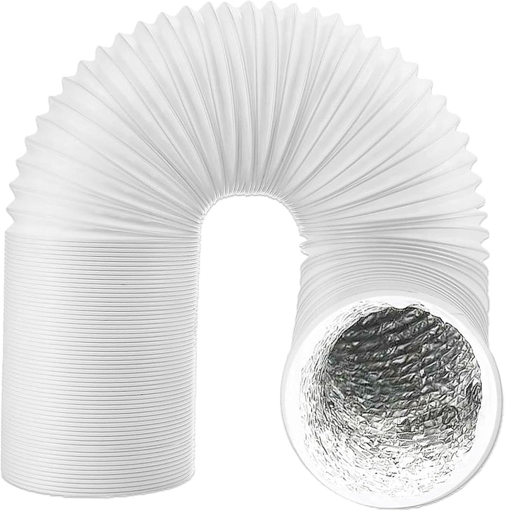 SPARES2GO Klimaanlagenschlauch PVC flexibel Entlüftungsrohr Universal (15,2 cm x 6 m, weiss)