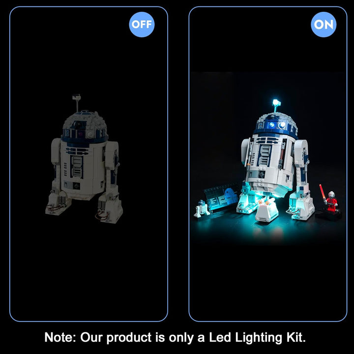 LocoLee Licht Kompatibel mit Lego R2-D2 Droid, Nur Lichter Set - Kein Modell, Licht BeleuchtungSet C