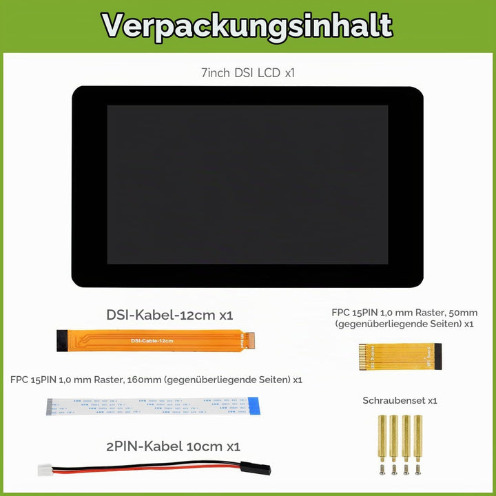 Waveshare 7inch Capacitive Touch Display for Raspberry Pi 800×480 Resolution with DSI Interface