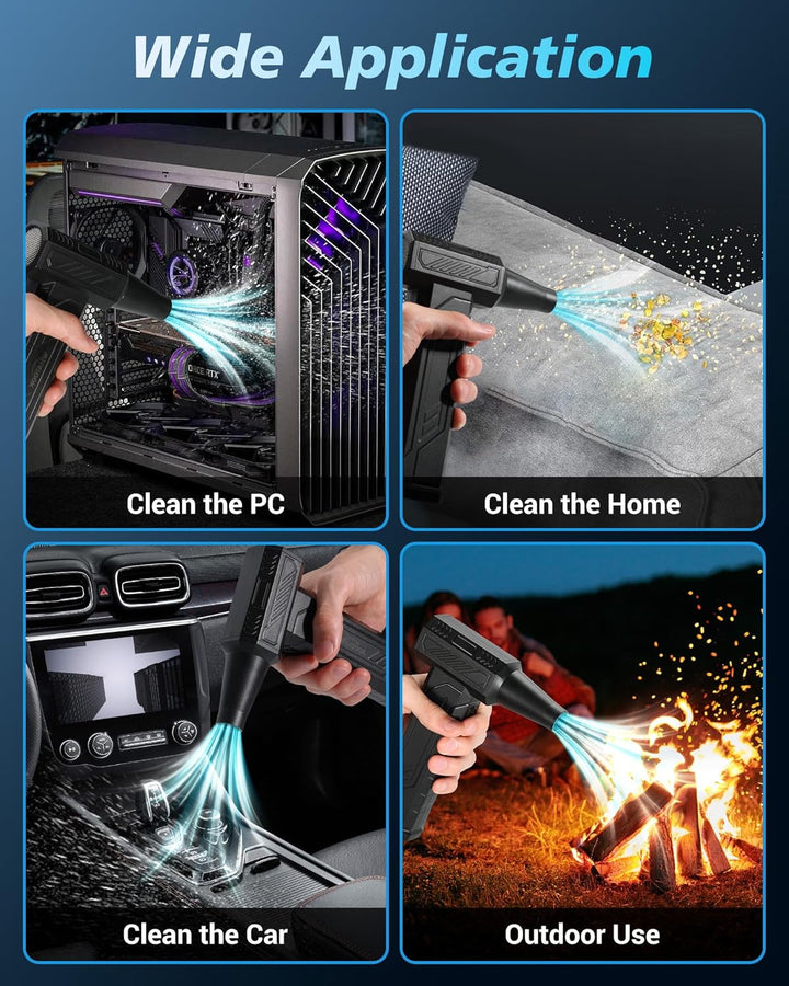 WHATOOK Elektrische Staubgebläse Druckluftspray: A1 Max 250000 RPM Air Duster mit 8000mAh Akku - 4 G