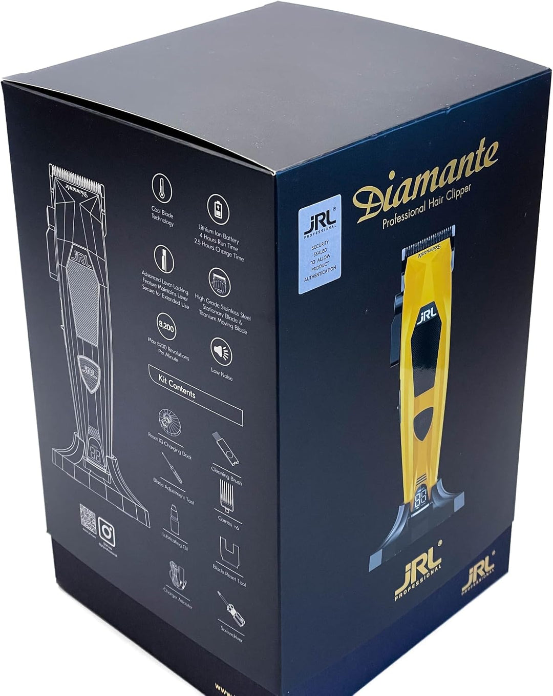 JRL Diamante, Profi Haarschneider, Barber, Clipper, Haartrockner, Vortice, Friseur Set, Schwarz, Pro