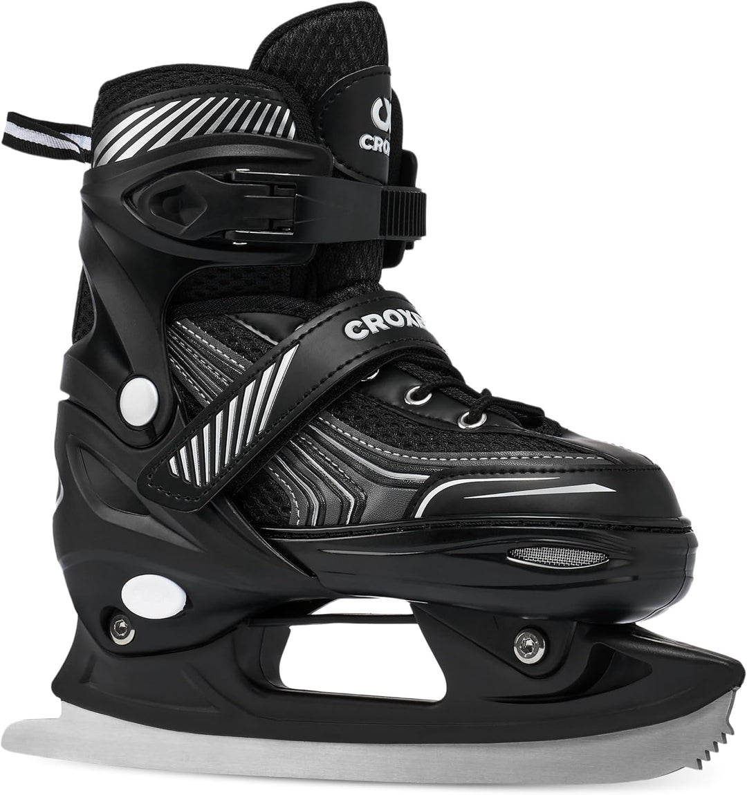 Croxer Verstellbare 2in1 Inlineskates-Schlittschuhe Optima White/Pink mit 82A Härte PU Rollen, Carbo