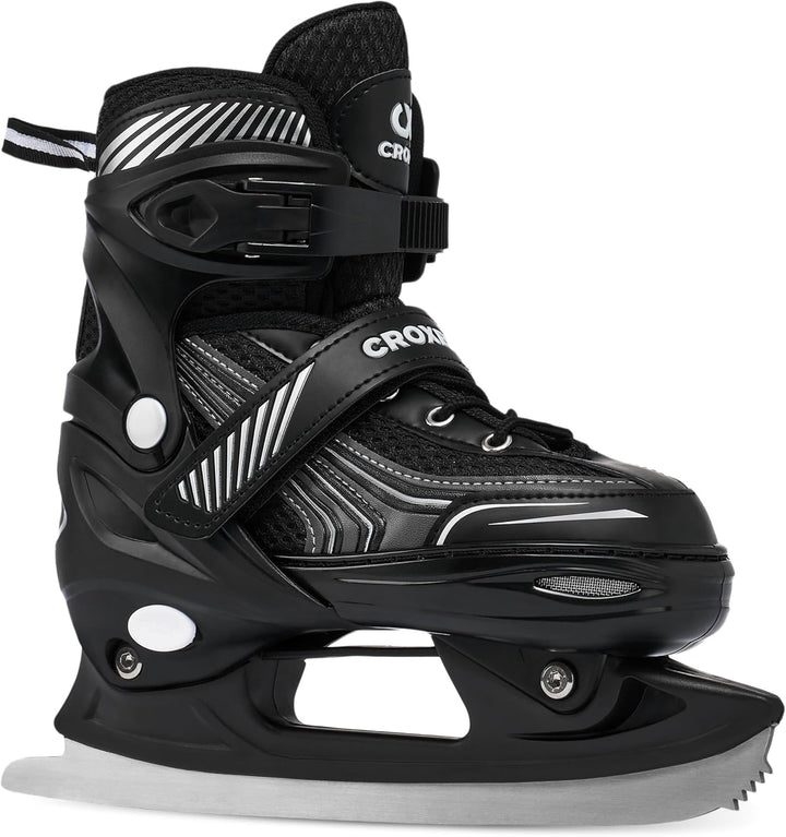 Croxer Verstellbare 2in1 Inlineskates-Schlittschuhe Optima White/Pink mit 82A Härte PU Rollen, Carbo