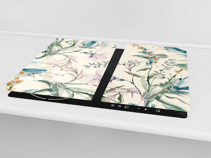 Schneidbrett aus Hartglas und schützende Arbeitsoberfläche – Schneideplatten SINGLE mit 60 x 52 cm u
