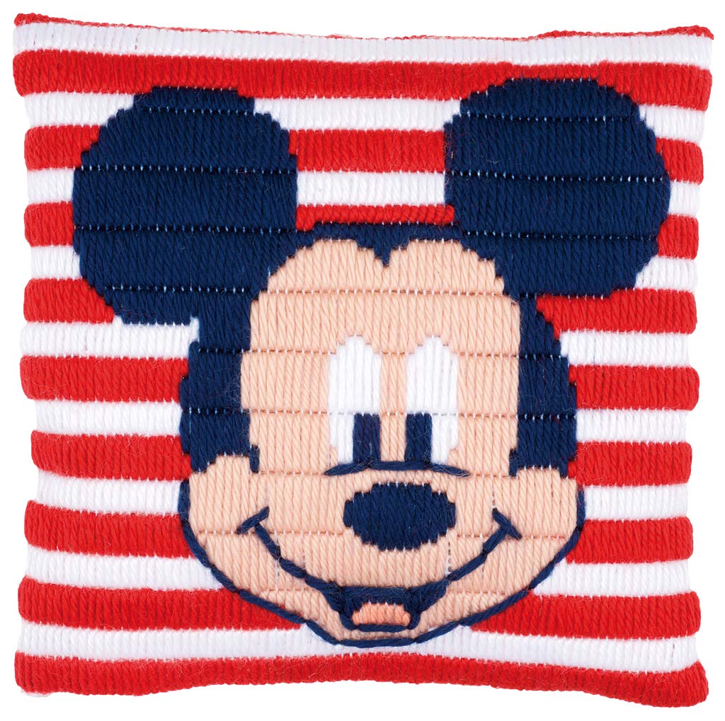 Vervaco Spannstichkissen Disney Mickey Mouse, Stickbild vorgezeichnet Spannstichpackung, vorbezeichn