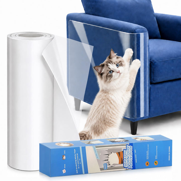 Kratzschutzfolie Selbstklebend 30cm x 5M, Schutz für Sofa & Möbel, Kratzschutzfolie Katze, Flexibel