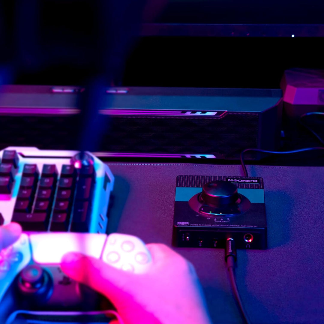 H1 USB-Gaming-DAC-Kopfhörer-Verstärker, Mini-Hi-Fi-Digital-zu-Analog-Verstärker, 3,5 mm/6,35 mm/Mic/