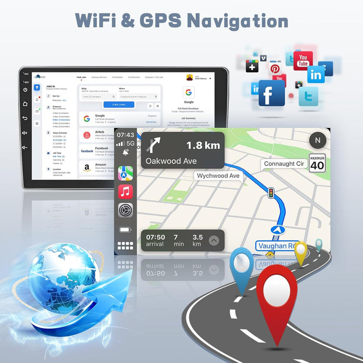 Hikity Qualcomm Snapdragon 8 Core 4+64G Android 15 Autoradio für Nissan NV200 2009-2018 Wireless Car