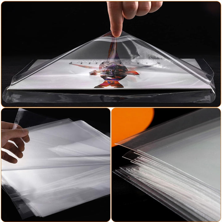 Facmogu 100 Stück transparente Kunststoff-Schutzhüllen für Schallplatten, 32,5 x 32,8 cm, bieten Ihr