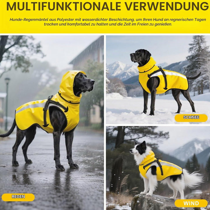 Hund Regenmantel wasserdichte Regenmäntel für Hunde Regenjacken mit Kapuze Haustier Regen Poncho Man