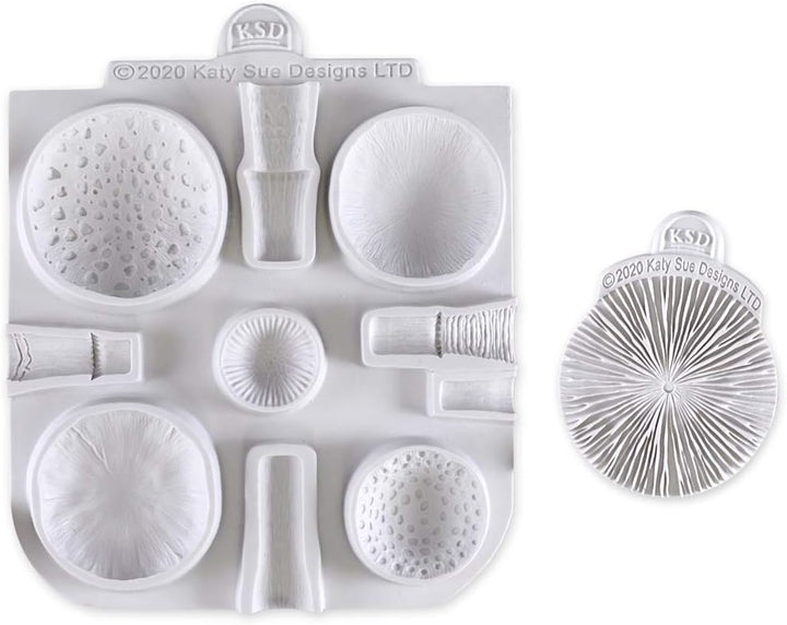 Katy Sue Designs Flower Pro Fliegenpilze &amp; Pilze Silikonform &amp; Veiner für Kuchendekoration &amp; Basteln