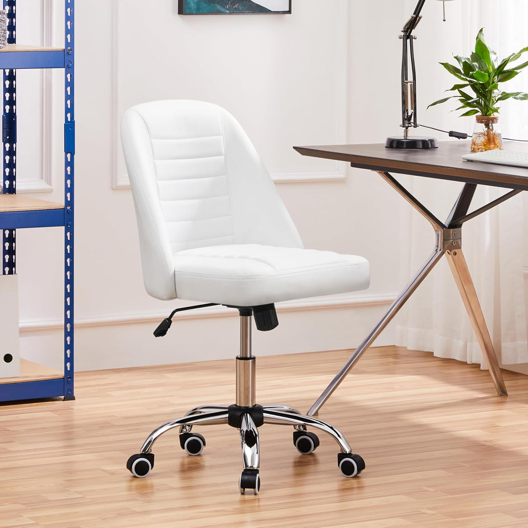Yaheetech Bürostuhl Schreibtischstuhl Ergonomisch Gepolstert Kunstleder Drehstuhl mit Rollen Arbeits
