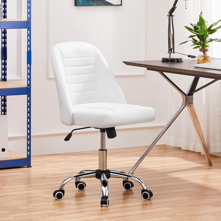 Yaheetech Bürostuhl Schreibtischstuhl Ergonomisch Gepolstert Kunstleder Drehstuhl mit Rollen Arbeits