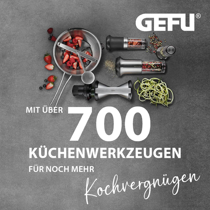 GEFU Espressokocher EMILIO für 4 Tassen | Edelstahl Mokkakanne mit Ausgiessnase | Für Gas, Elektro,