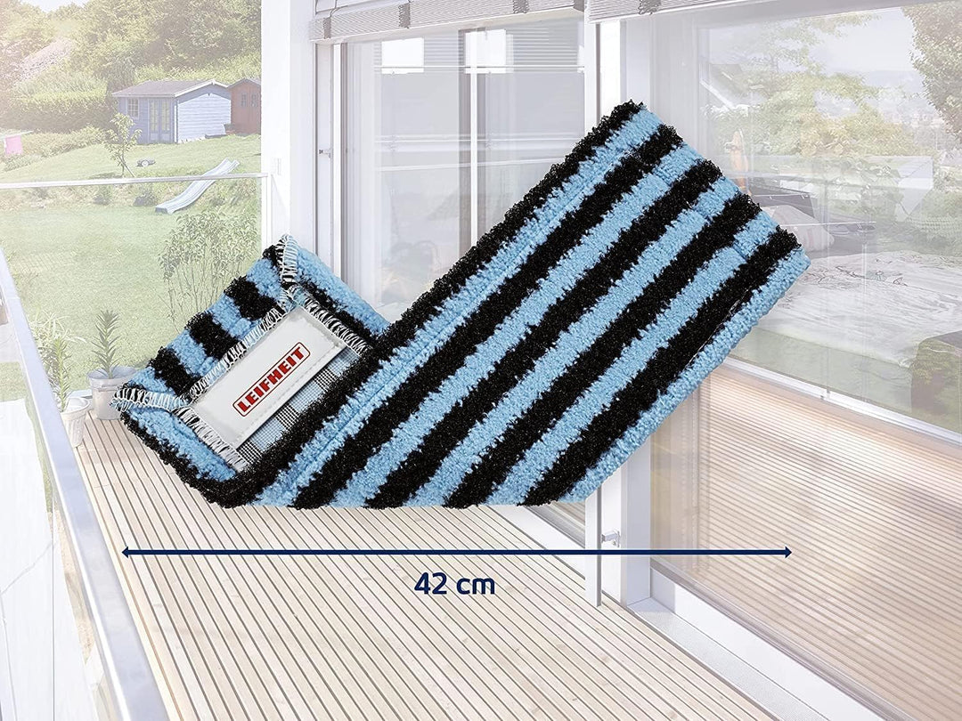 Leifheit Original 2er Set Wischbezug Profi XL Outdoor für sehr groben Schmutz, Bodenwischer Ersatzbe