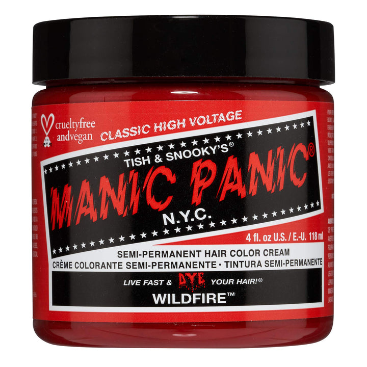 Manic Panic Wildfire Classic Creme, Vegan, Cruelty Free, Red Semi Permanent Hair Dye 118ml Wildfire