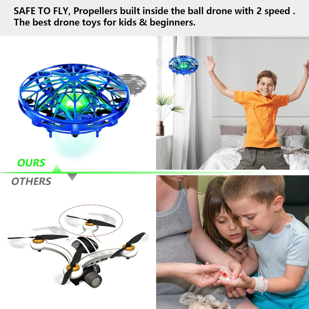 Kizmyee UFO Mini Drohne für kinder Spielzeug Handsensor Quadcopter Infrarot Induktion Fliegendes Ges