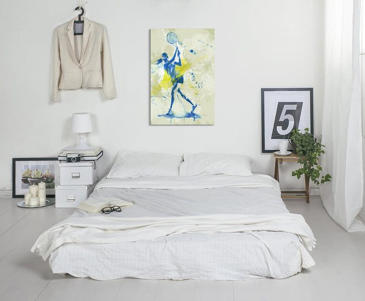 Paul Sinus Art Tennis III 90x60cm SPORTBILDER Splash Art Wandbild Aquarell Art